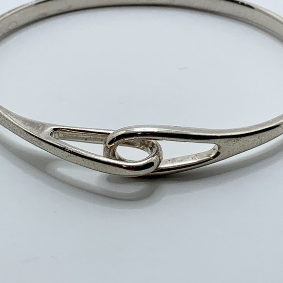 Authentic Tiffany & Co Silver 925 Infinity Interlocking Bangle Bracelet - Picture 6 of 10
